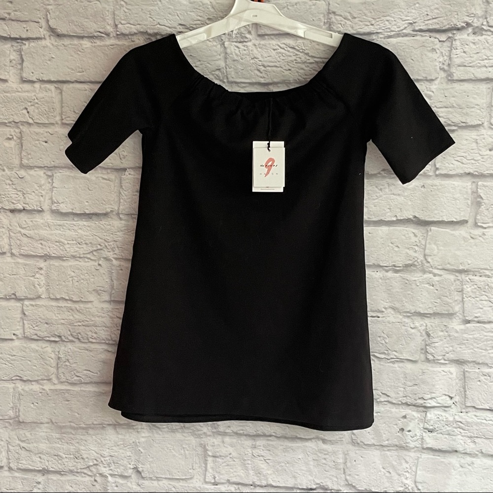 NEW THE NINES BY HATCH MATERNITY BLACK SHIRT XS